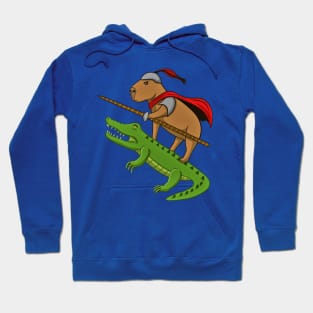 Cute Capybara Knight with Crocodile Hoodie